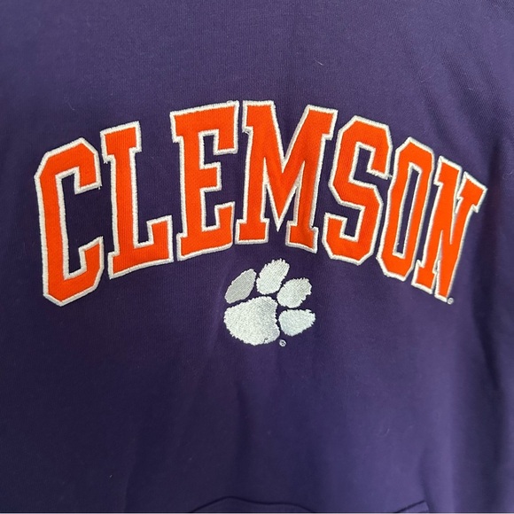 Clemson Tigers Champion Purple and Gray Hoodie Men’s Large - Picture 8 of 8